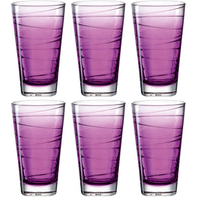 Trinkglas VARIO STRUTTURA 6er-Set 280 ml violett