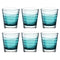 Trinkglas VARIO STRUTTURA  250 ml türkis 6er-Set