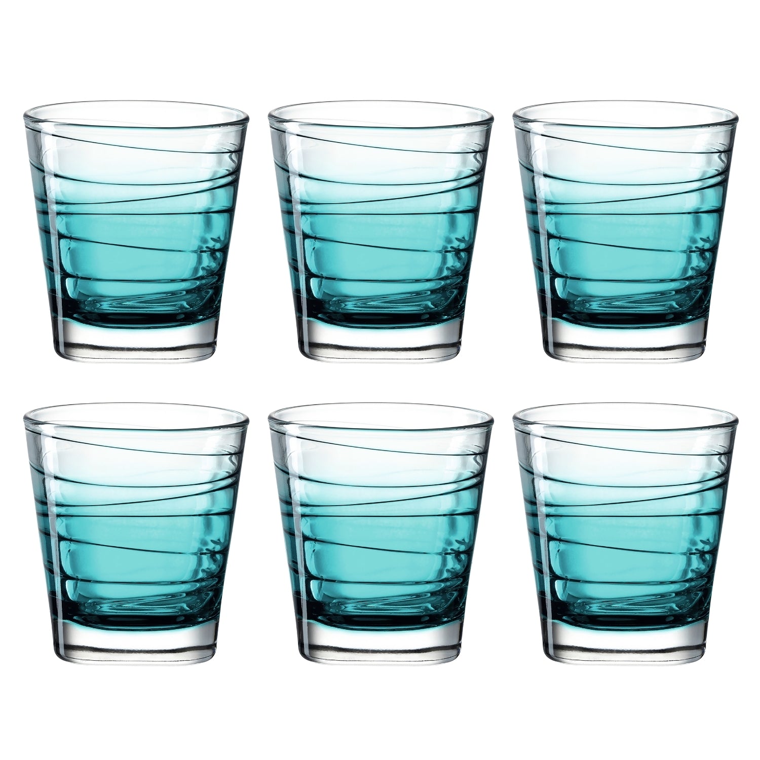 Trinkglas VARIO STRUTTURA  250 ml türkis 6er-Set