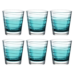 Trinkglas VARIO STRUTTURA  250 ml türkis 6er-Set
