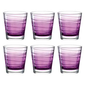 Trinkglas VARIO STRUTTURA  250 ml violett 6er-Set