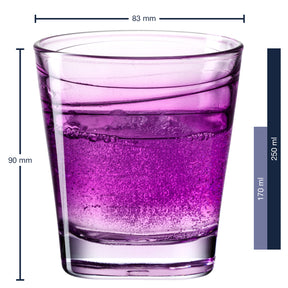Trinkglas VARIO STRUTTURA  250 ml violett 6er-Set