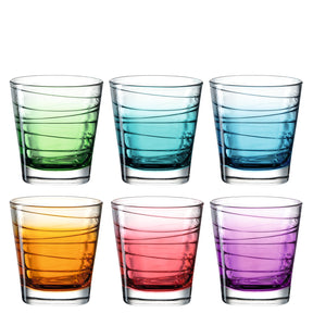 Trinkglas VARIO STRUTTURA 6 Stück sortiert 250 ml Farbverlauf