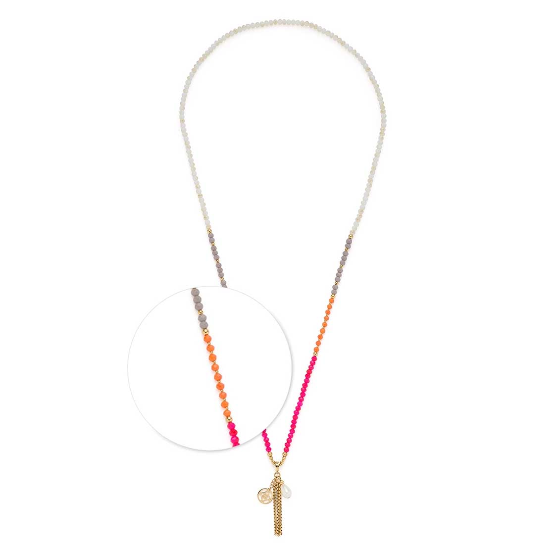 Halskette SOLERA 80 cm gold pink