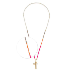Halskette SOLERA 80 cm gold pink