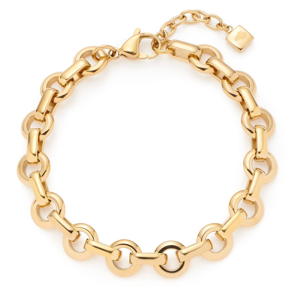 Armband NALA in Gold mit großen Kettengliedern und Verschluss