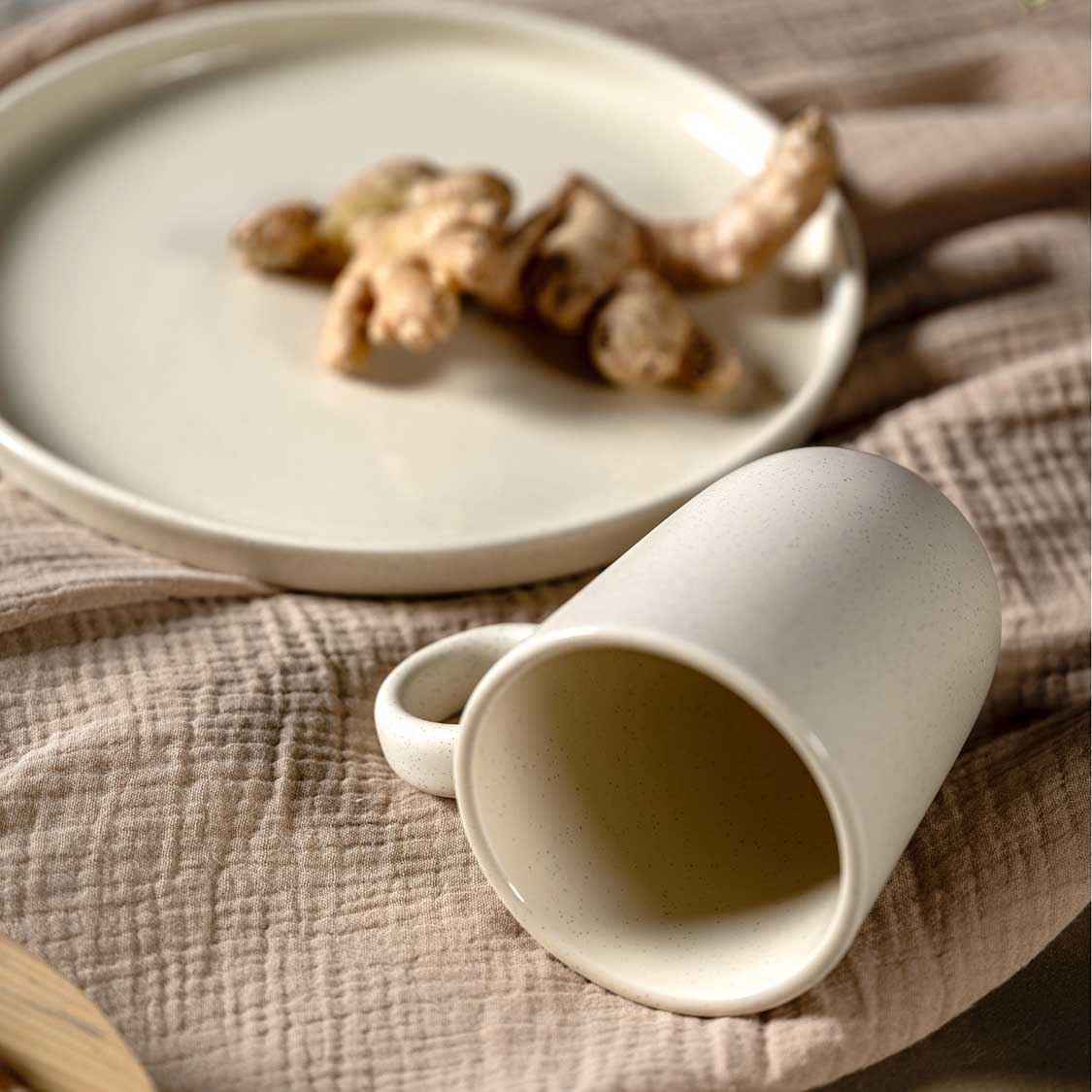 Keramiktasse ROMA 400 ml creme 6er-Set