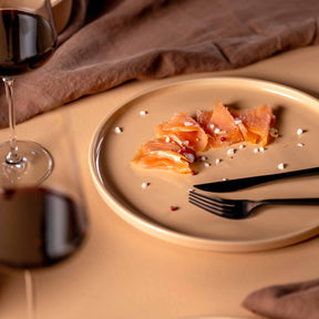 Keramikteller ROMA 27 cm apricot 6er-Set