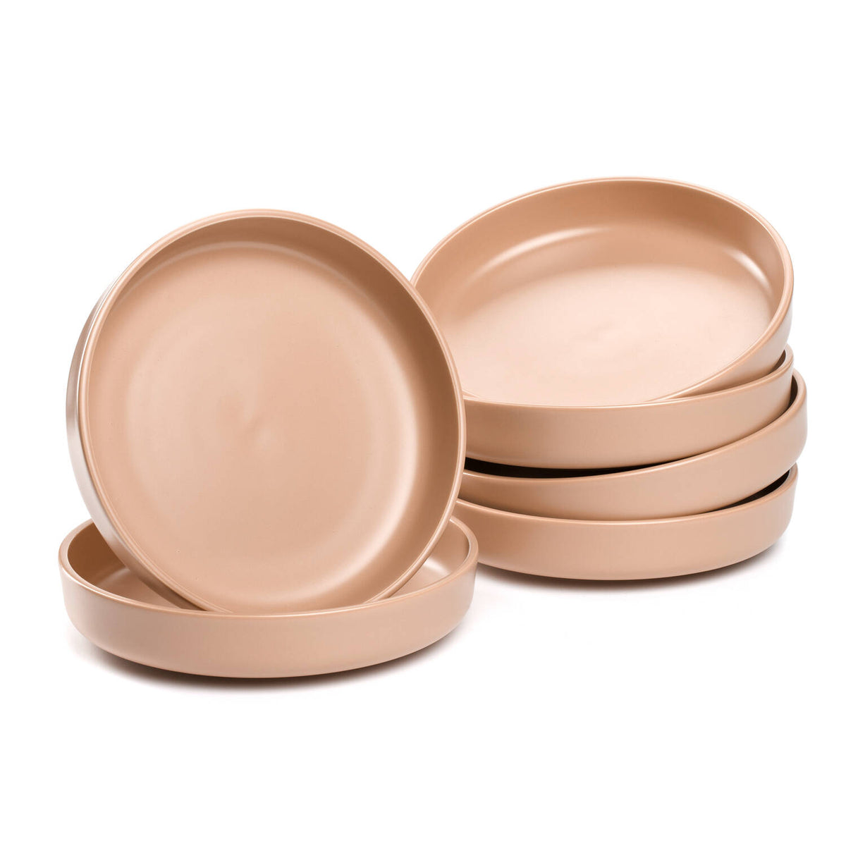 Keramikteller ROMA 20 cm apricot tief 6er-Set