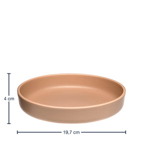 Keramikteller ROMA 20 cm apricot tief 6er-Set