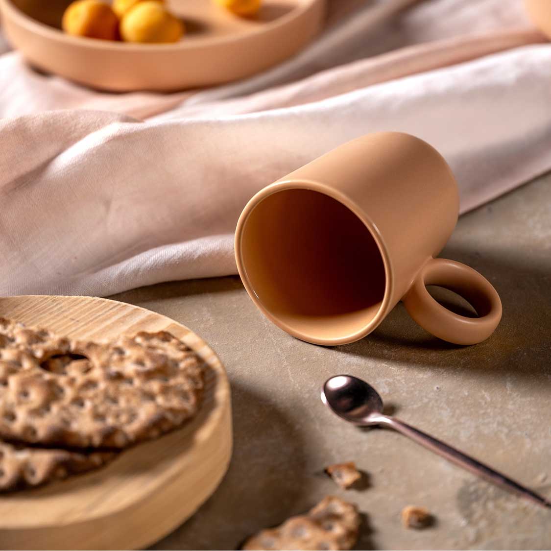 Keramiktasse ROMA 400 ml apricot 6er-Set