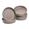 Keramikteller ROMA 20 cm taupe tief 6er-Set