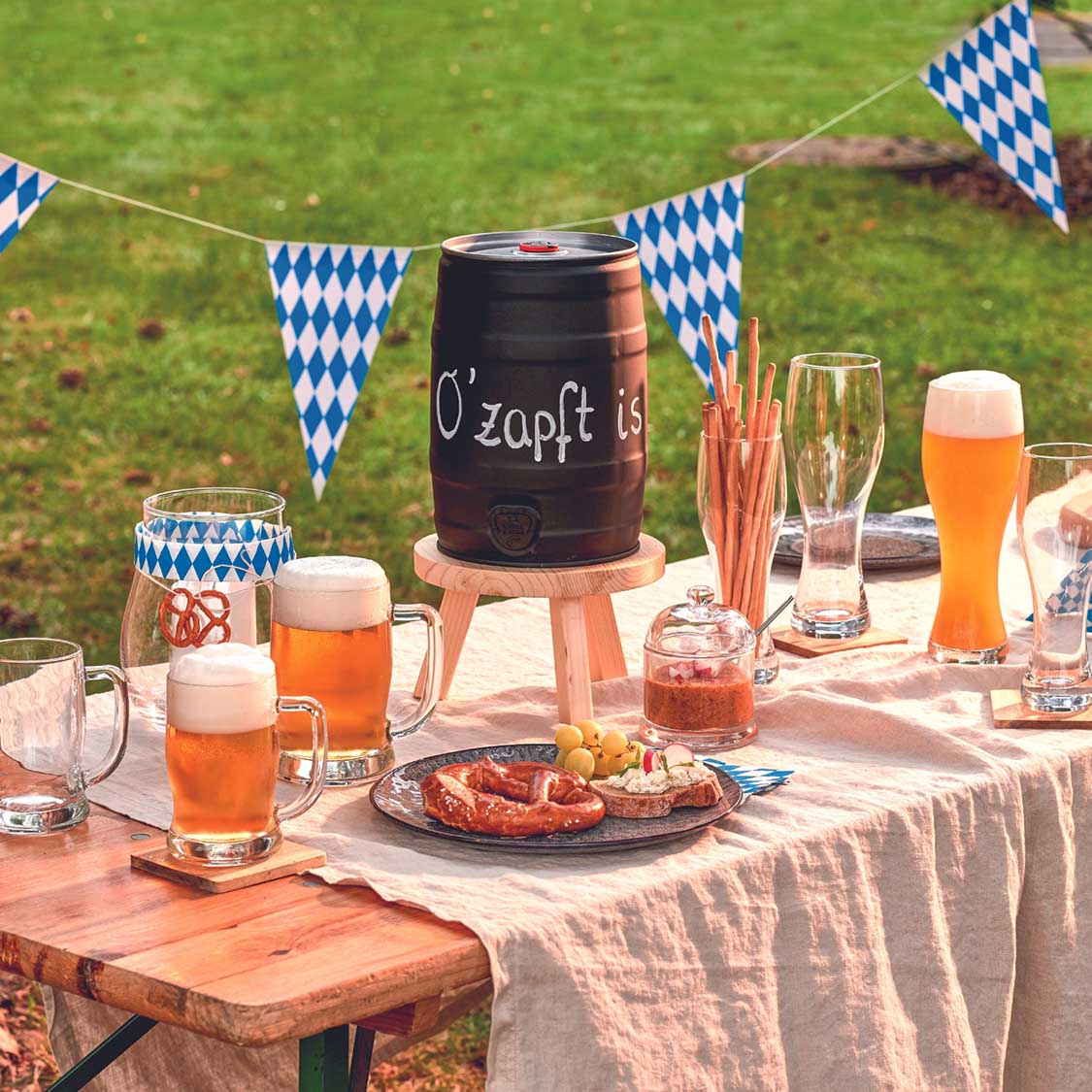 Getränkespendersockel SUCCO beige Holz