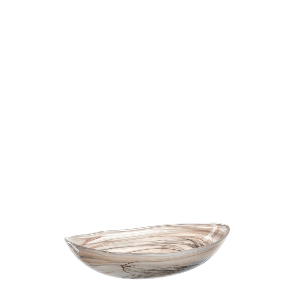 Schale ALABASTRO 22 cm beige oval