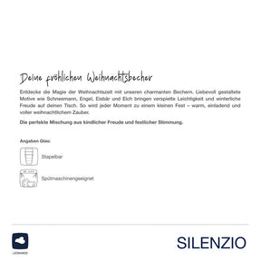 Trinkglas SILENZIO 330 ml Schneemann