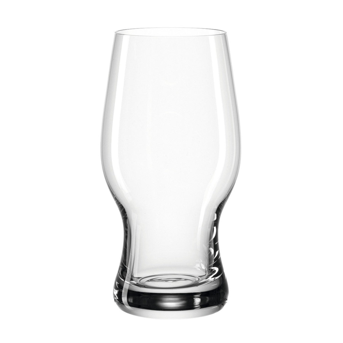 Leeres Bierglas TAVERNA 500 ml, klares Glas, Frontalansicht vor weißem Hintergrund