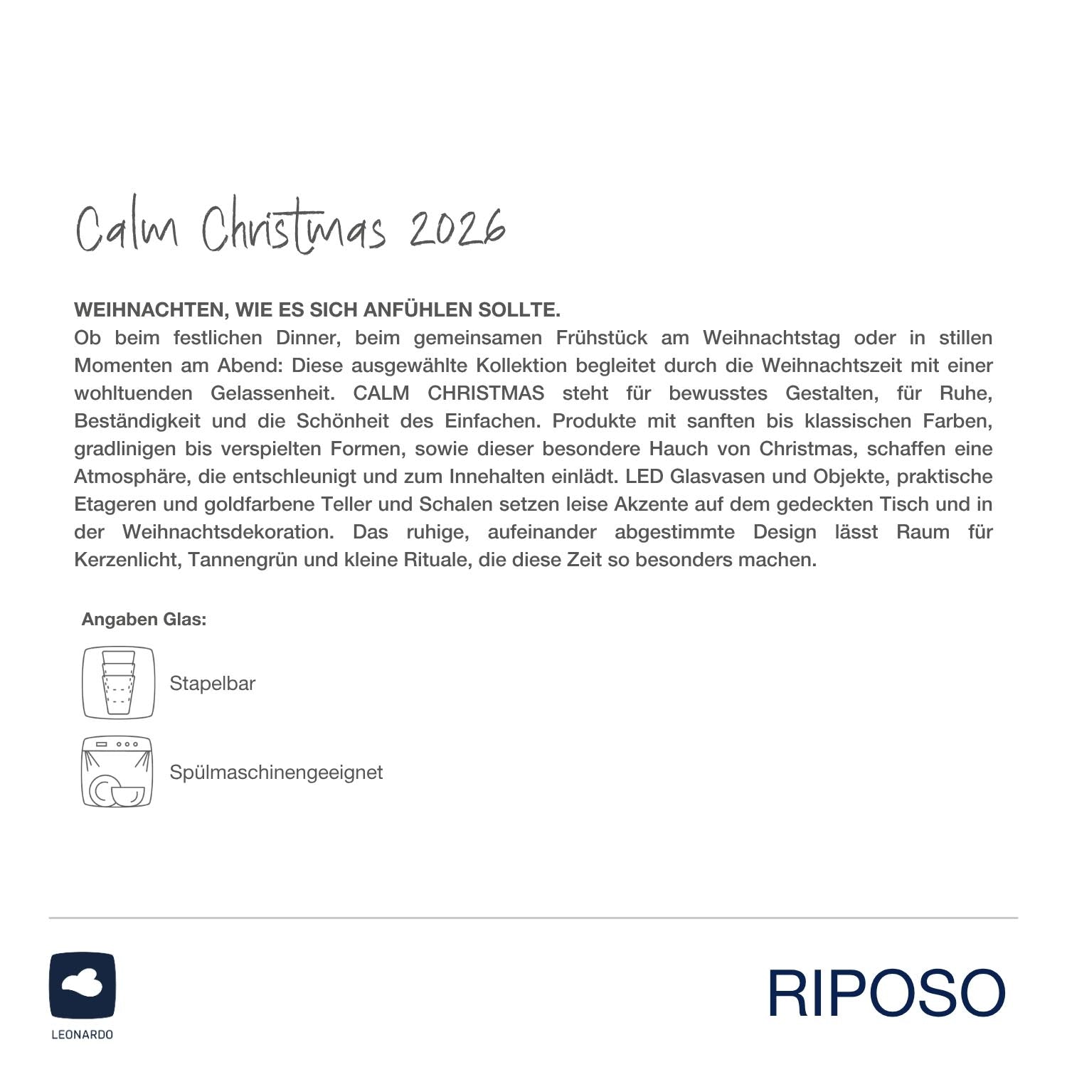 Trinkglas RIPOSO mit Otter-Motiv, Produktinformationen und Pflegeanleitung