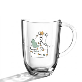 Tasse RIPOSO mit Eisbär-Motiv, Weihnachtsdeko und Schneeflöckchen-Verzierung