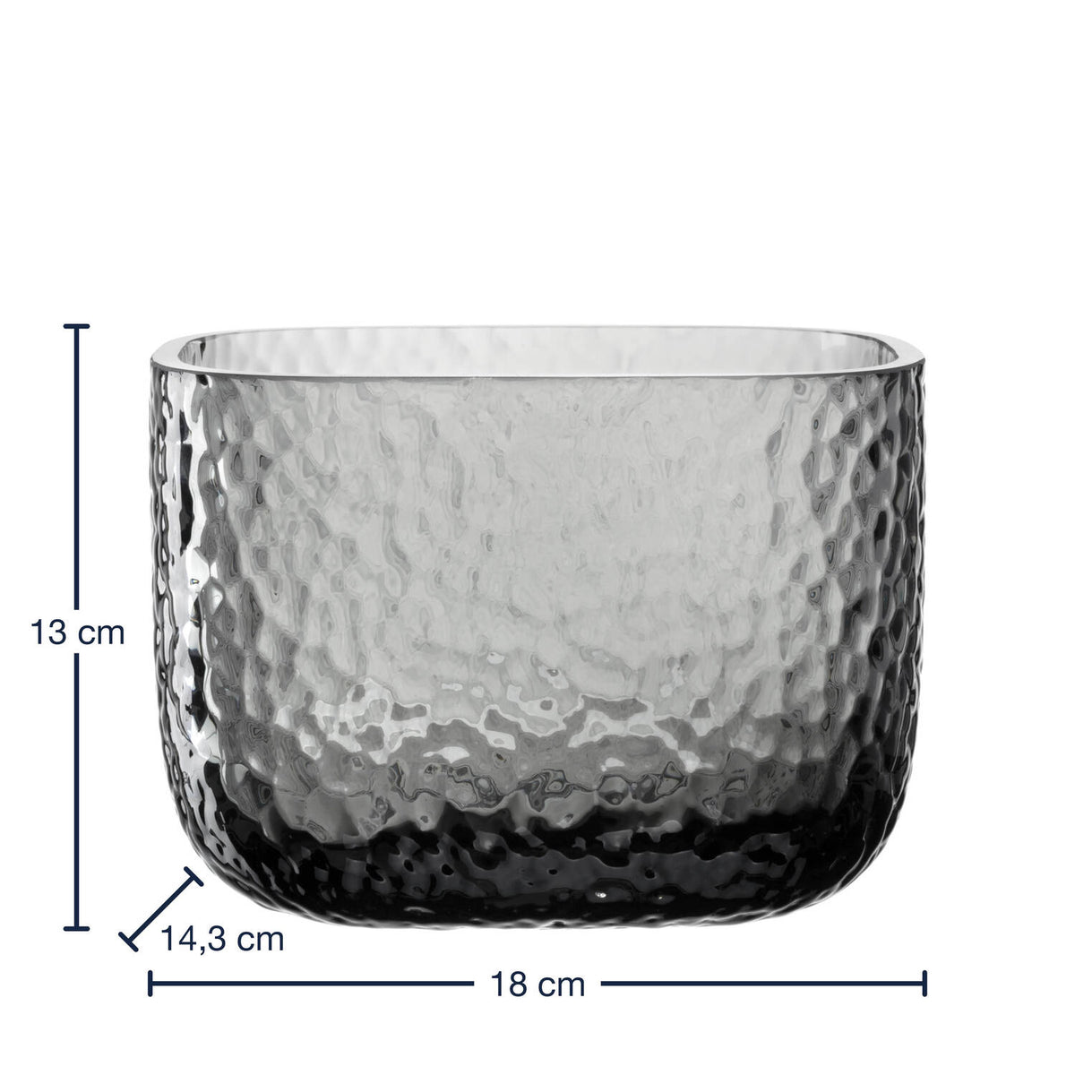 Massangaben zu Vase MARTELLO 13 cm grau