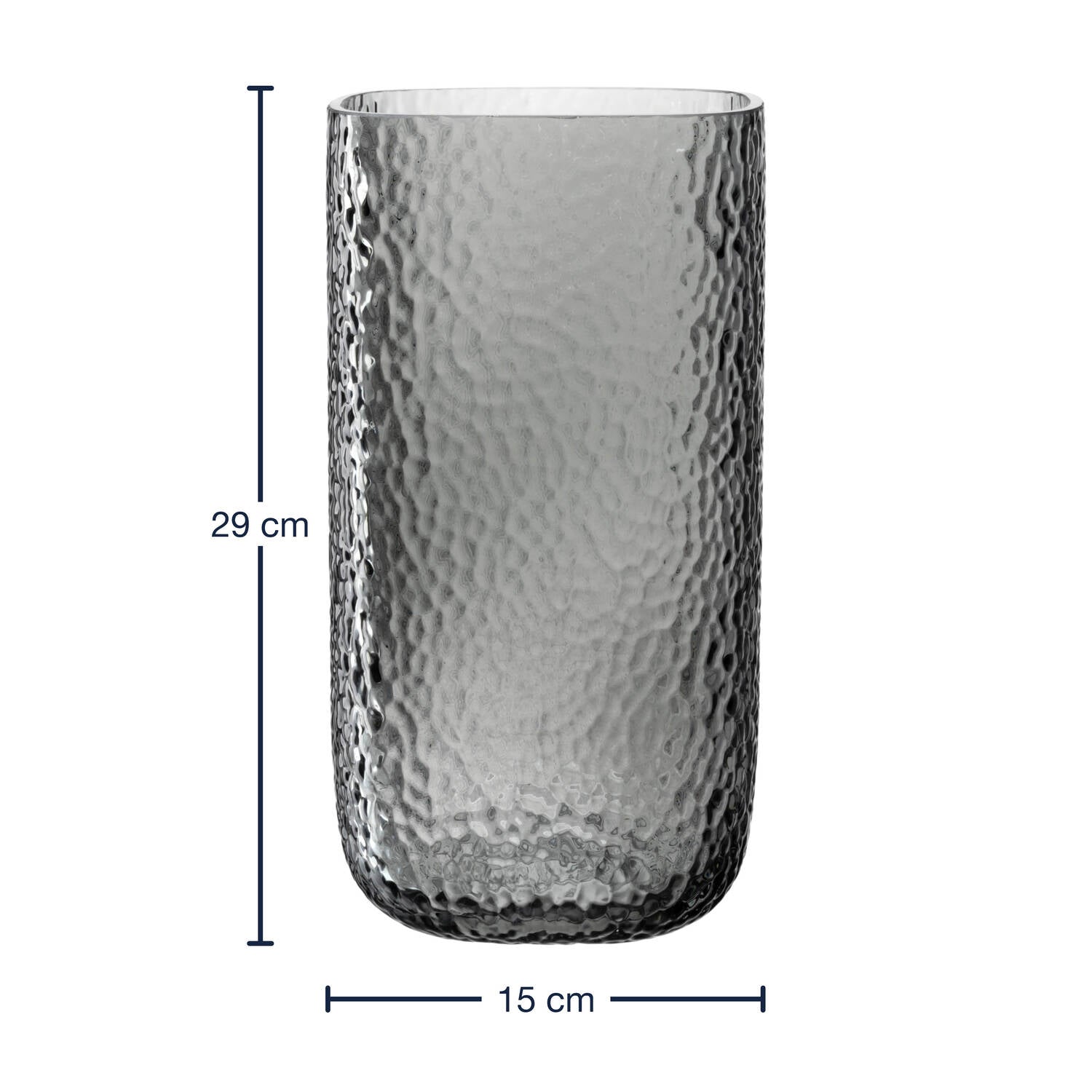 Vase MARTELLO 29 cm grau
