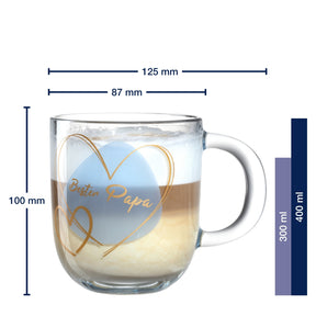 Tasse EMOZIONE 400 ml blau 'Bester Papa'
