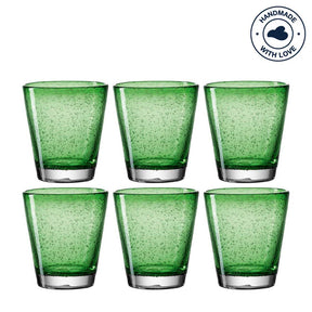 Trinkglas BURANO 330 ml grün 6er-Set