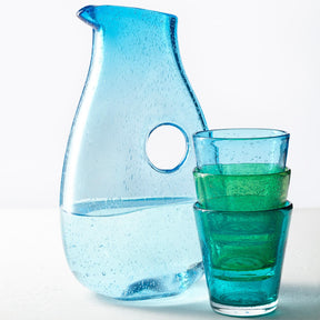 Trinkglas BURANO 330 ml türkis 6er-Set
