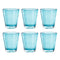 Trinkglas BURANO 330 ml blau 6er-Set