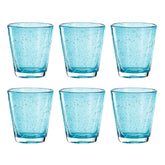 Trinkglas BURANO 330 ml blau 6er-Set
