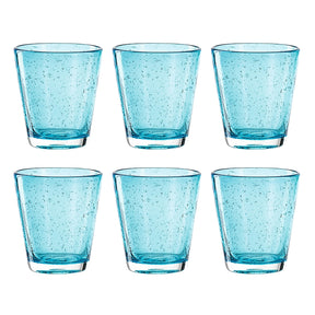 Trinkglas BURANO 330 ml blau 6er-Set
