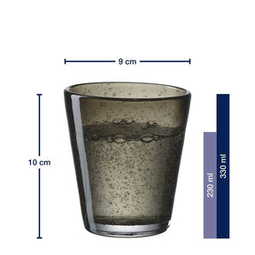 Trinkglas BURANO 330 ml dunkelgrau 6er-Set