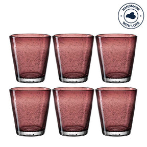 Trinkglas BURANO 330 ml viola 6er-Set
