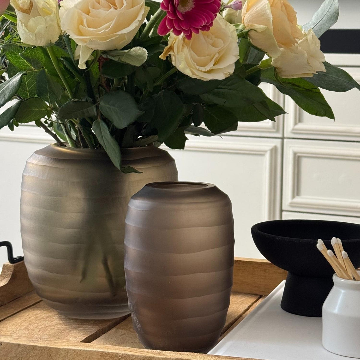 Vase BELLAGIO 18 cm beige