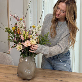 Vase HAZEL 25 cm beige