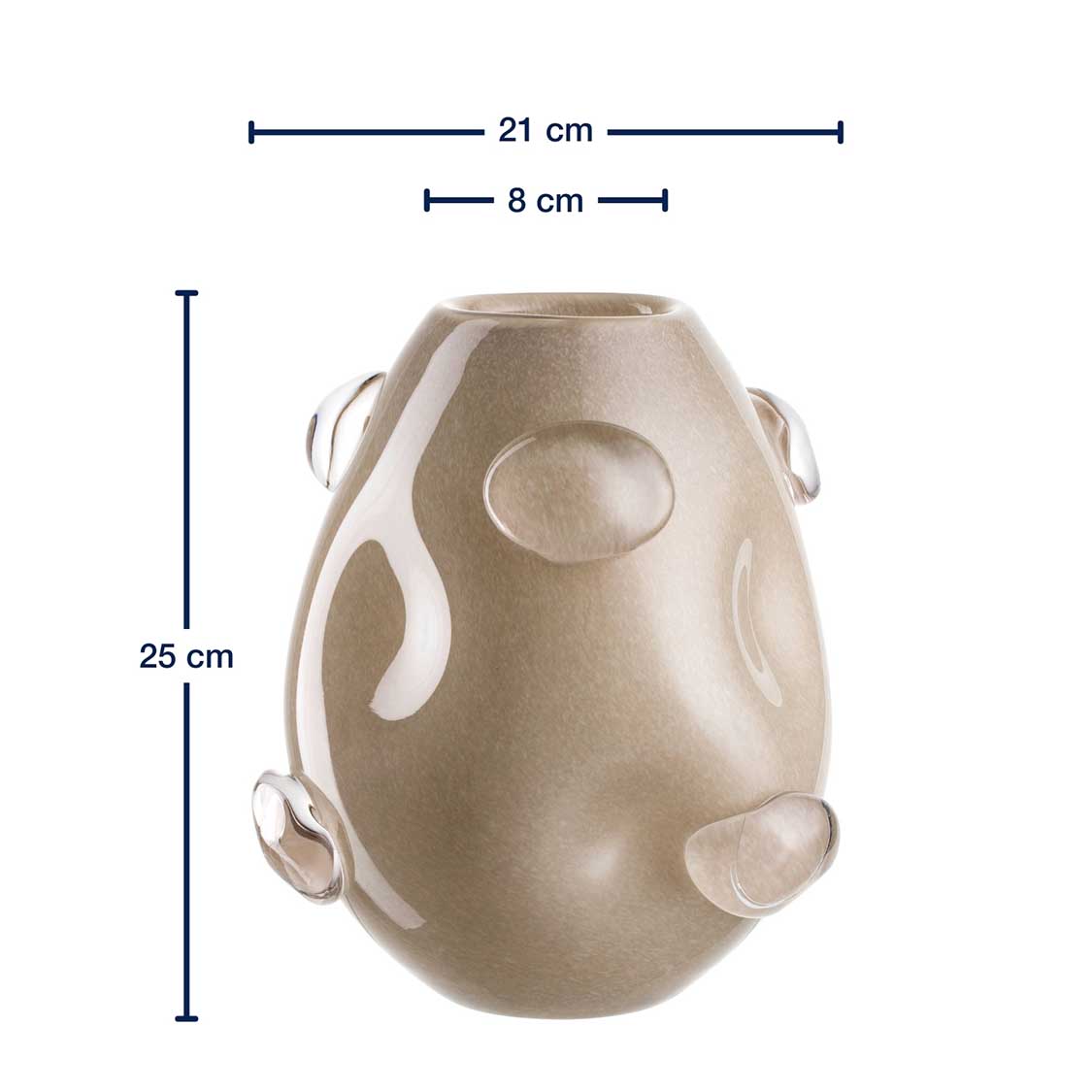 Vase HAZEL 25 cm beige