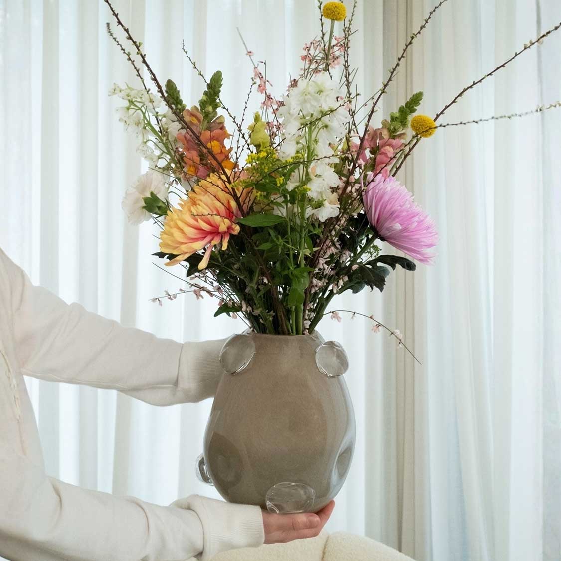 Vase HAZEL 25 cm beige