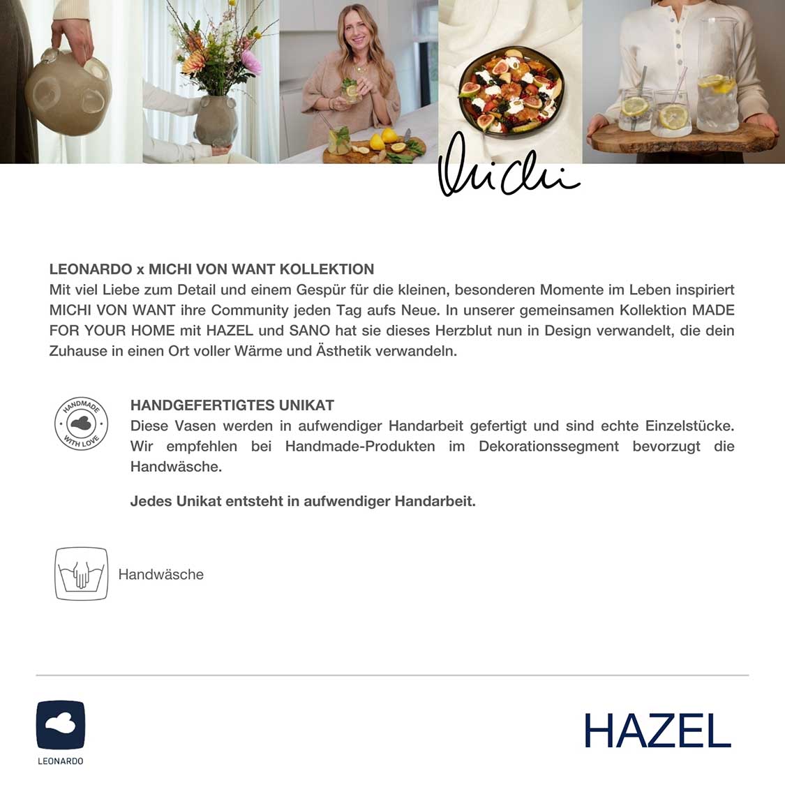 Vase HAZEL 25 cm beige