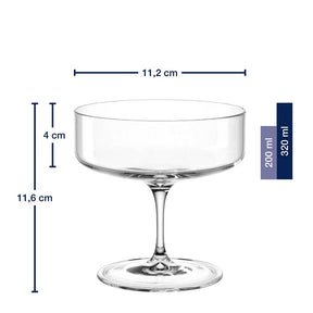 Schale auf Fuß BASSO 320 ml 2er-Set