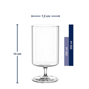 Trinkglas auf Fuß BASSO 350 ml 2er-Set