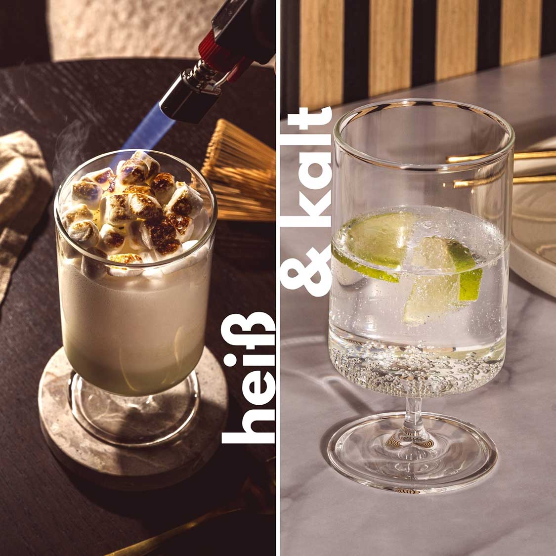 Trinkglas auf Fuß BASSO 350 ml 2er-Set