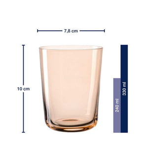 Trinkglas LEGGERO 330 ml cachi 4er-Set