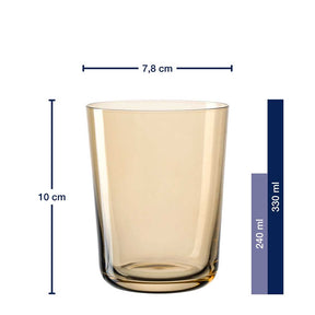 Trinkglas LEGGERO 330 ml tosca 4er-Set