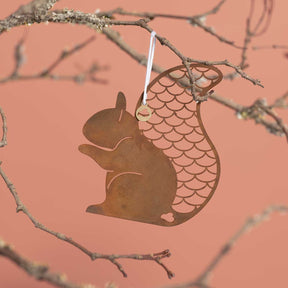 Metallhänger Eichhörnchen CAMMINATA 8 cm braun