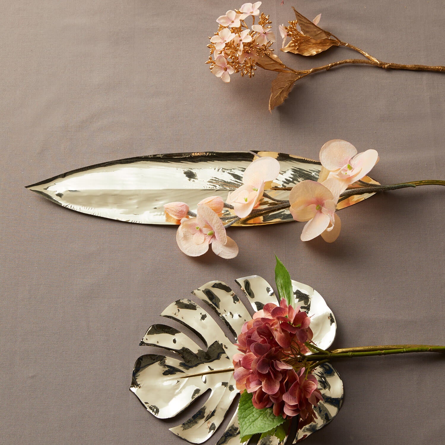 Blatt FIORE 90 cm champagner