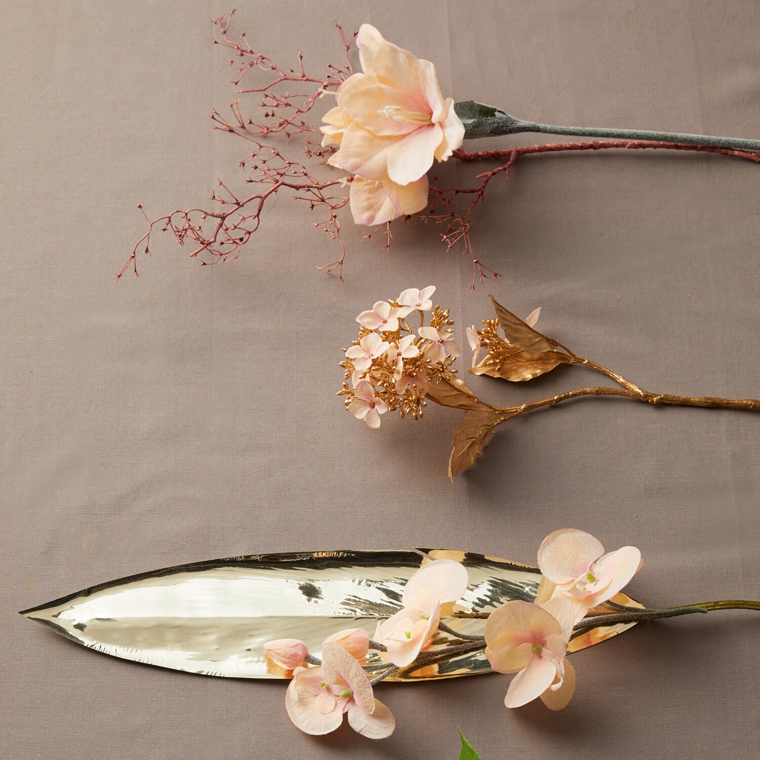 Blatt FIORE 90 cm champagner