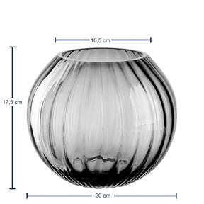 Kugelvase POESIA 18 cm grau