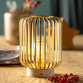 LED Laterne 19cm gold AUTENTICO