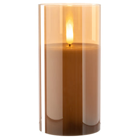 LED Kerze gold 15x8cm AUTENTICO