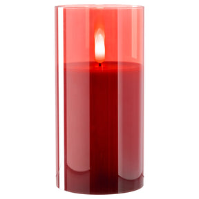 LED Kerze rot 15x8cm AUTENTICO