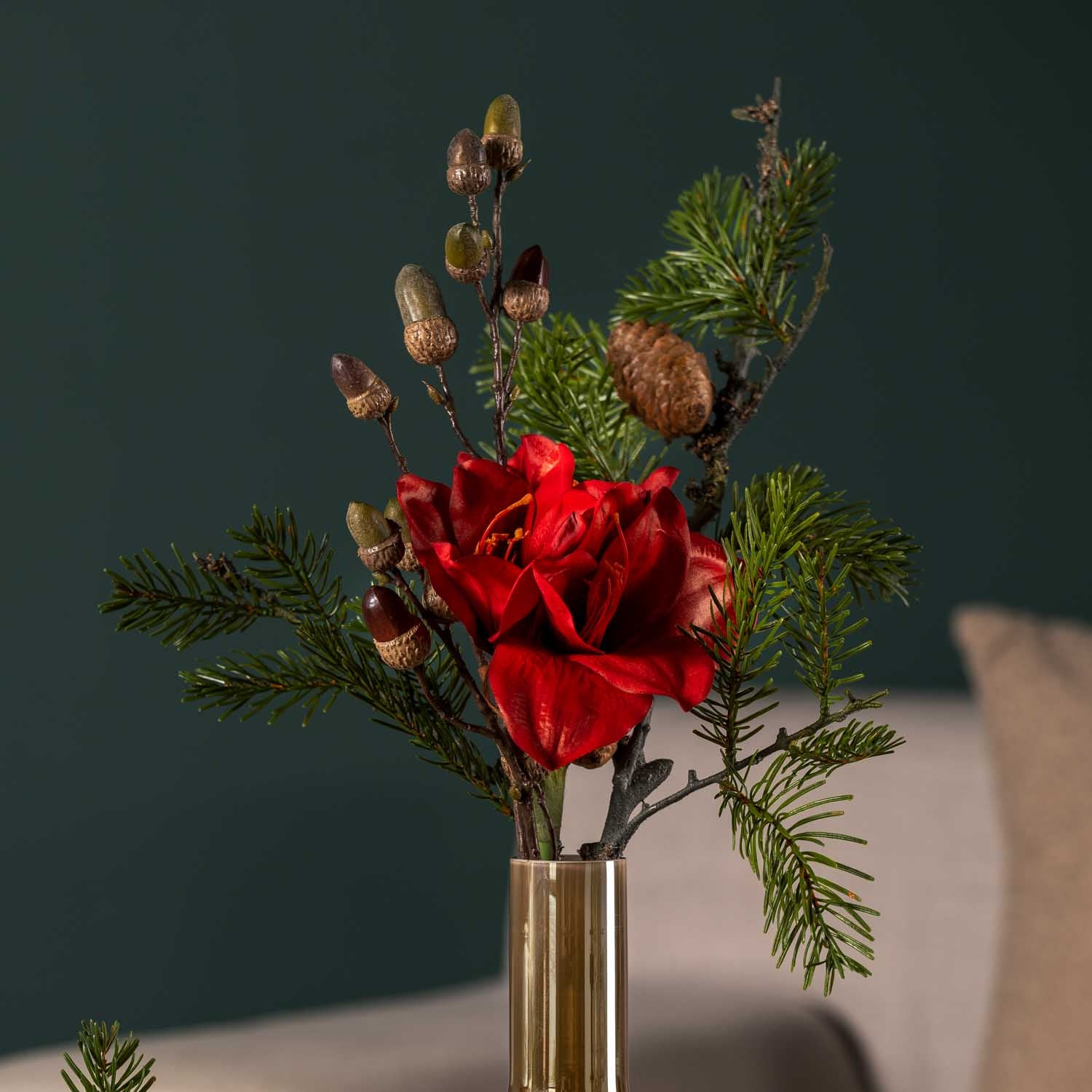 Amaryllis 55cm rot AUTENTICO